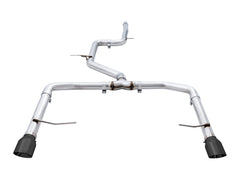 AWE Track Edition Exhaust - Non-Resonated - for MK7 Jetta GLI w/ Stock Downpipe - Diamond Black Tips - Primary
