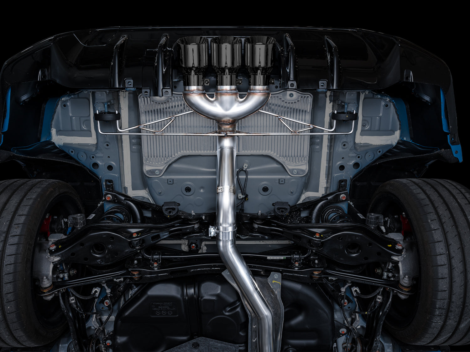 AWE Track Edition Exhaust for FL5 Civic Type R - Triple Diamond Black Tips - Mounted