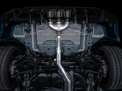 AWE Track Edition Exhaust for FL5 Civic Type R - Triple Diamond Black Tips - Mounted