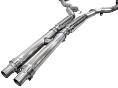 AWE Track Edition Exhaust for S650 Ford Mustang GT Fastback - Dual Chrome Silver Tips - out of package