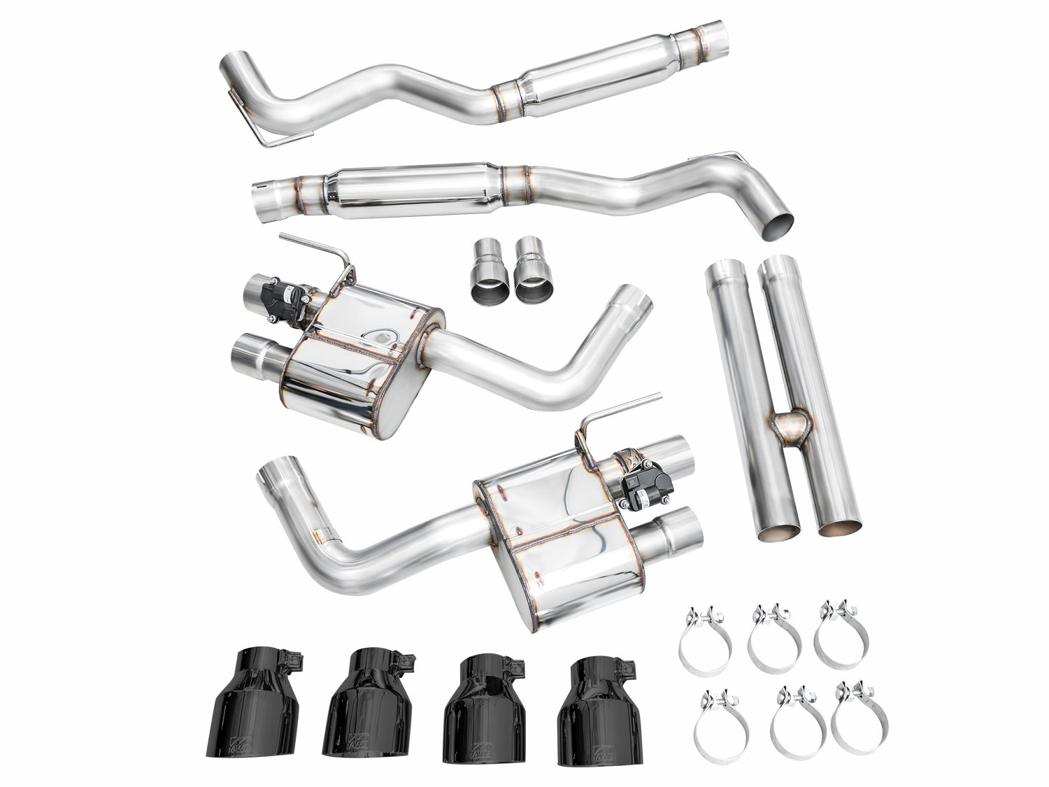 AWE SwitchPath™ Exhaust for S650 Ford Mustang Dark Horse - Quad Diamond Black Tips - out of package