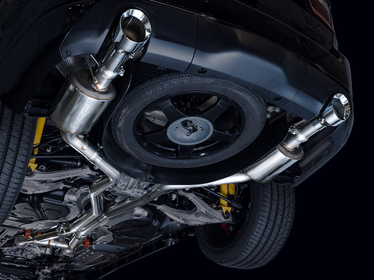 AWE Touring Edition Exhaust for Dodge Durango 6.4 / 6.2 SC - Chrome Silver Tips - Mounted