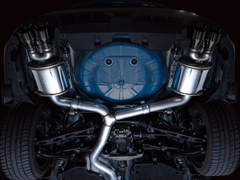 AWE Touring Edition Exhaust for VB Subaru WRX - Diamond Black Tips - Mounted