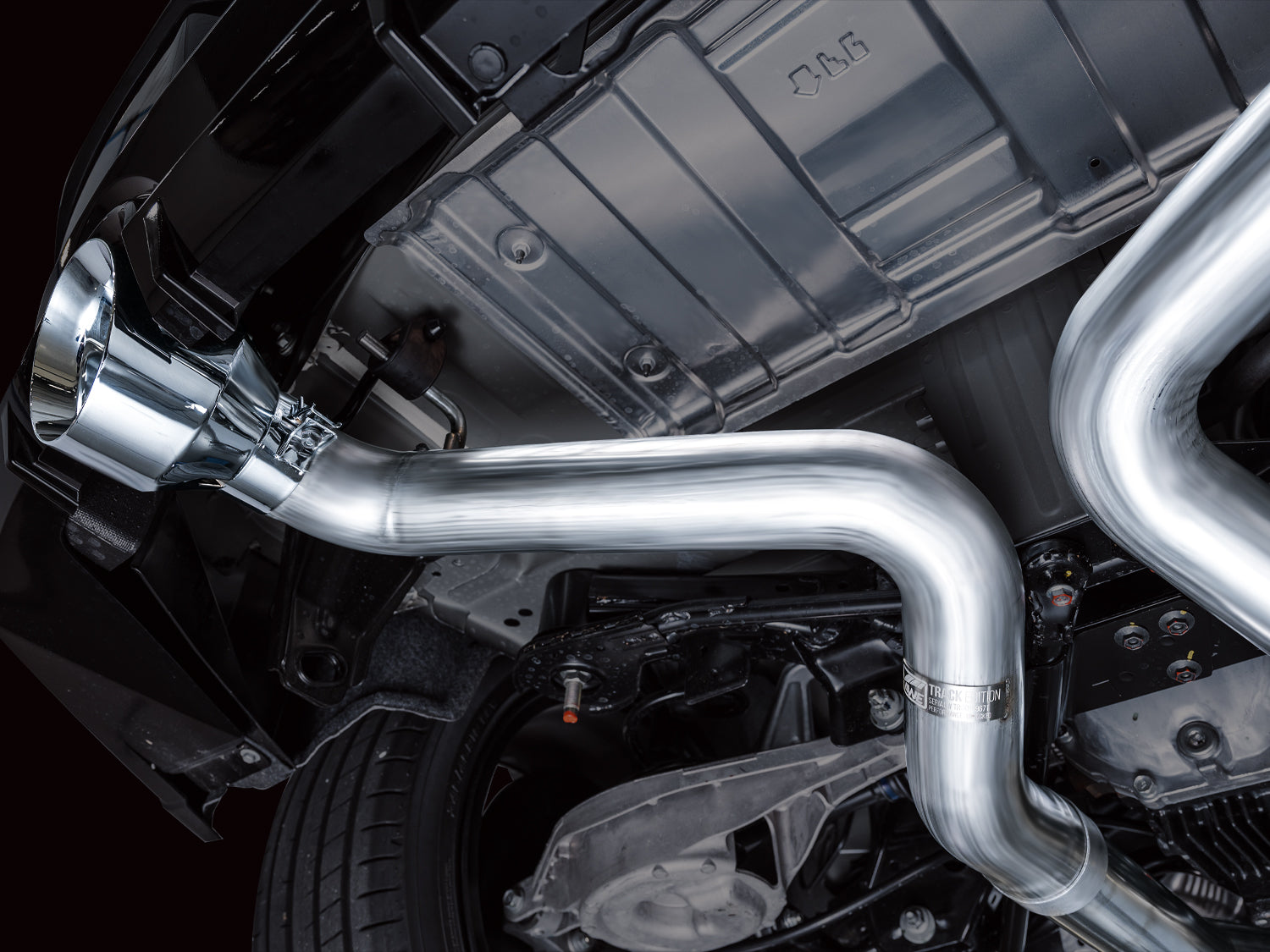 AWE Track Edition Exhaust for Nissan Z - Chrome Silver Tips - Mounted