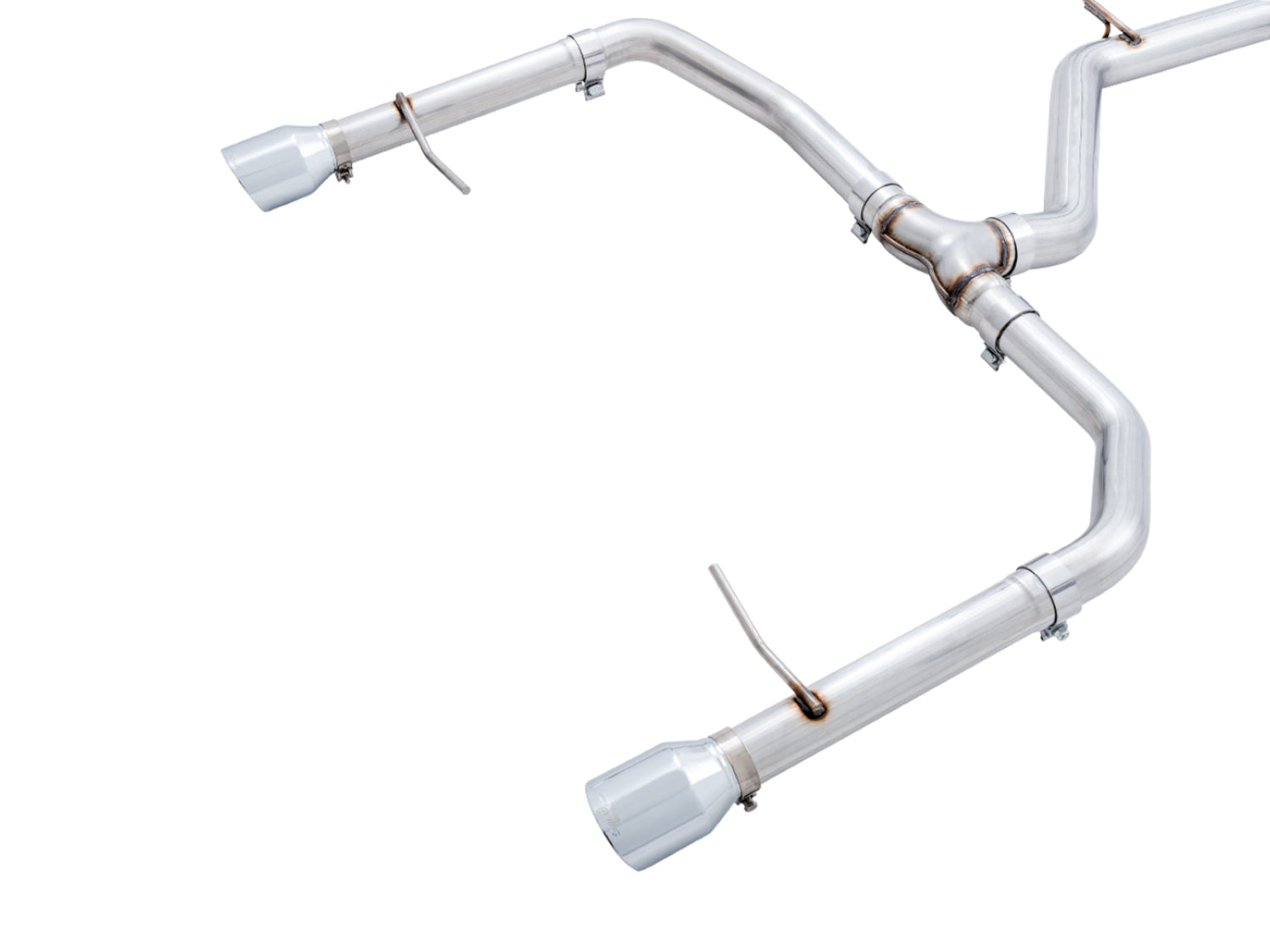 AWE Track Edition Exhaust - Non-Resonated - for MK7 Jetta GLI w/ Stock Downpipe - Chrome Silver Tips - out of package