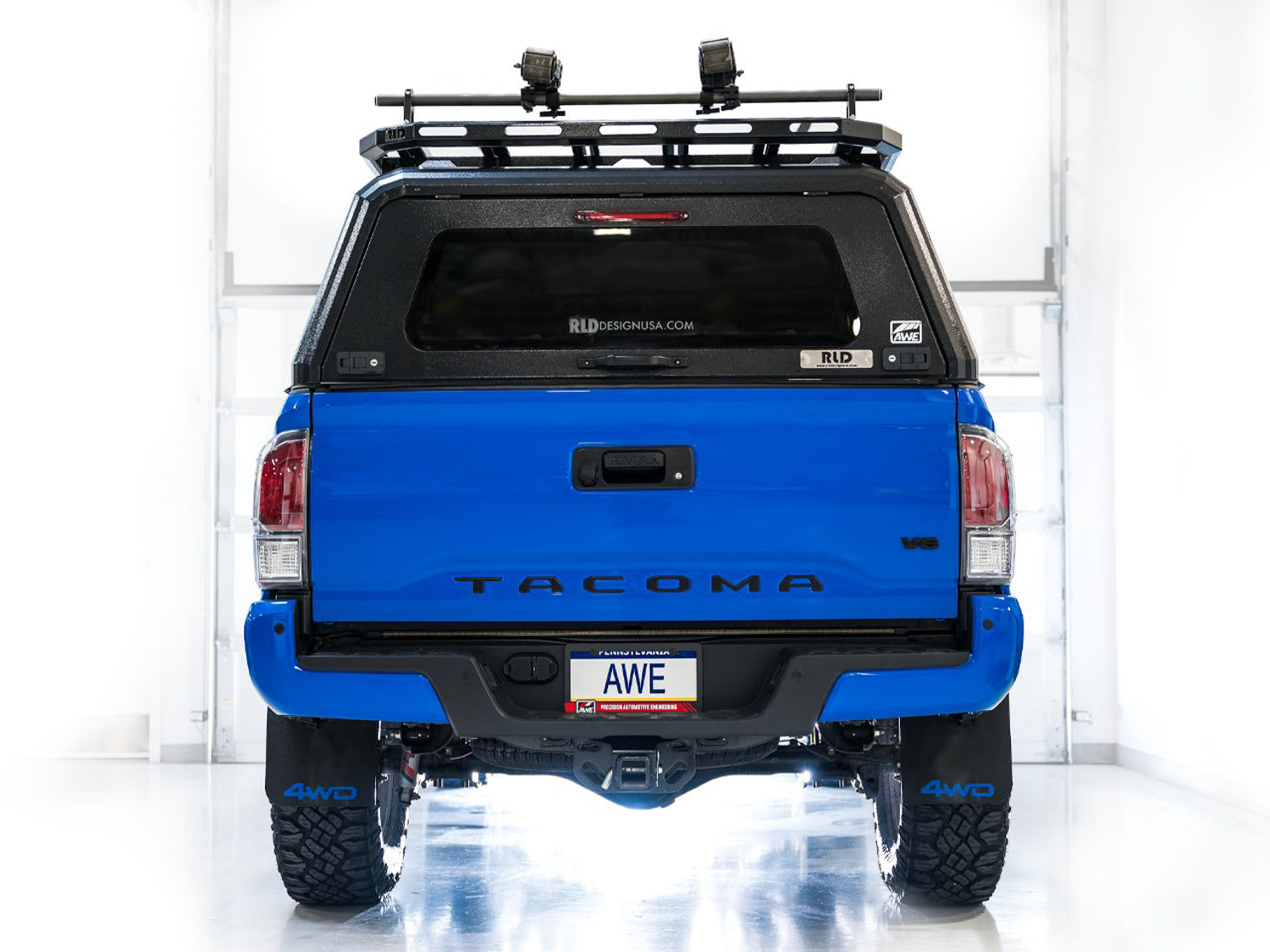 AWE 0FG Exhaust with BashGuard for 3rd Gen Tacoma - No Tips - Mounted