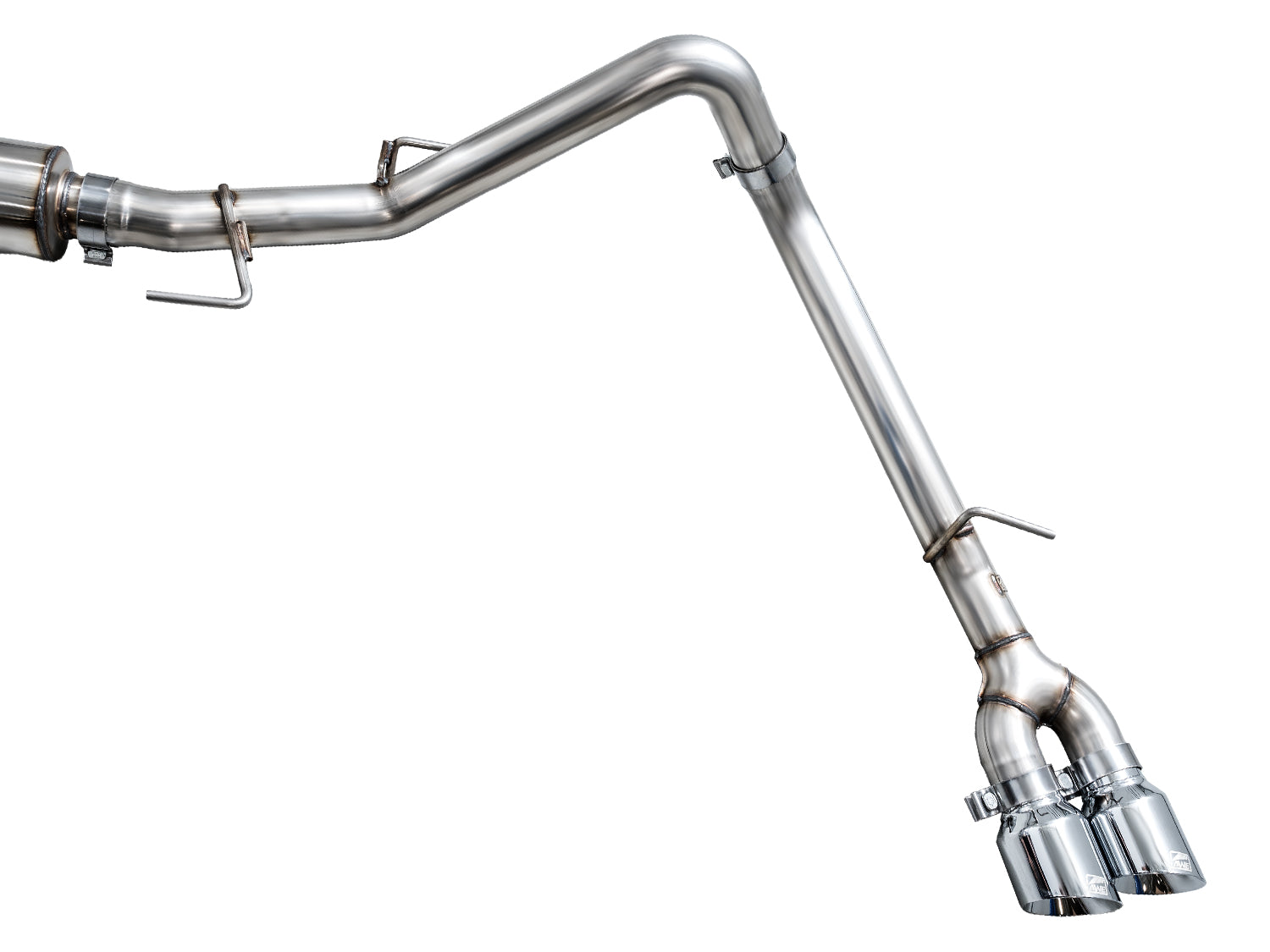 AWE 0FG Exhaust for 3rd Gen Toyota Tundra - Dual Chrome Silver Tips - out of package