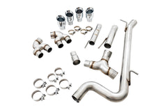 AWE Track Edition Exhaust for MK7 Golf R - Chrome Silver Tips, 102mm - out of package
