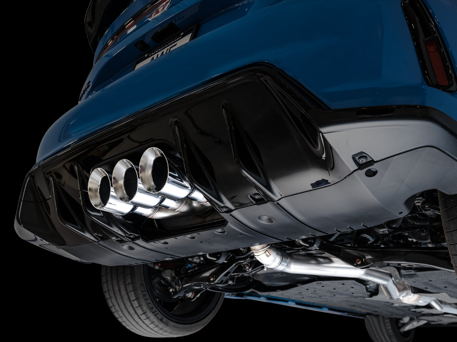 AWE Touring Edition Exhaust for FL5 Civic Type R - Triple Chrome Silver Tips - Mounted