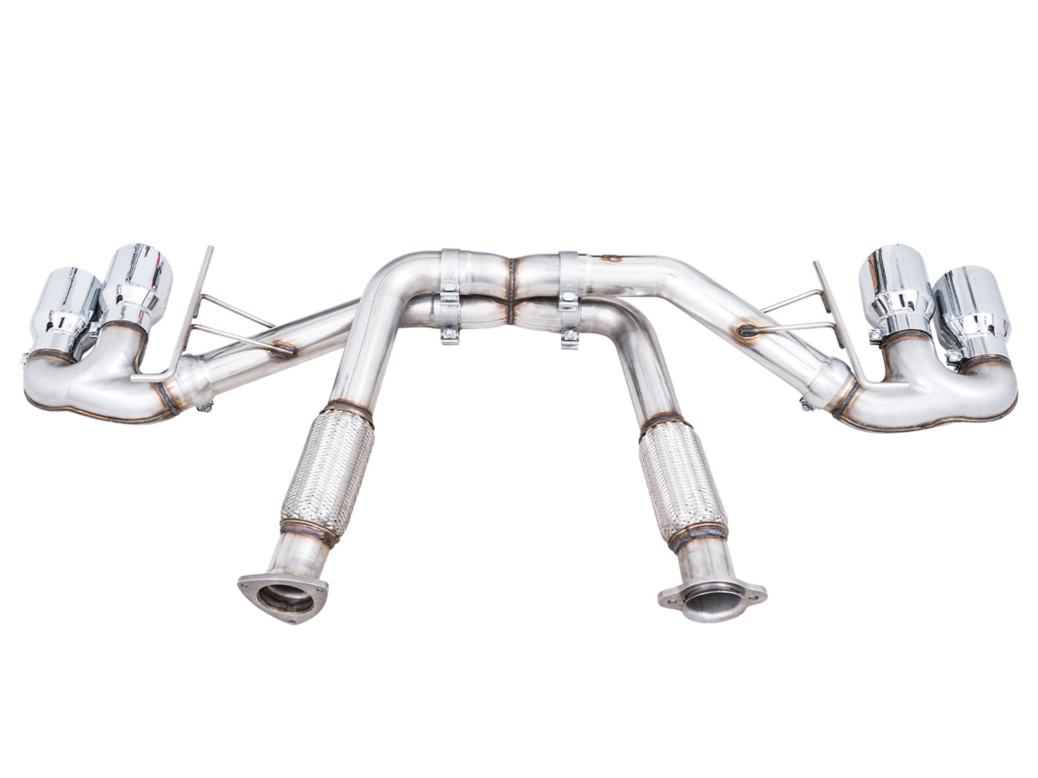 AWE Track Edition Exhaust for C8 Corvette -- Chrome Silver Tips - out of package