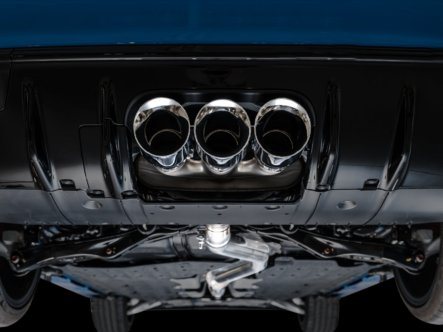 AWE Touring Edition Exhaust for FL5 Civic Type R - Triple Chrome Silver Tips - Mounted