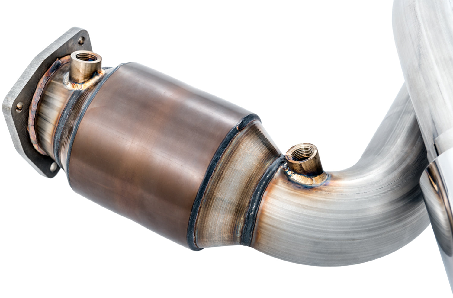 AWE Performance Exhaust and High-Flow Cat Sections for Porsche 991.2 Turbo - Stock Tips - Close Up