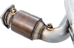 AWE Performance Exhaust and High-Flow Cat Sections for Porsche 991.2 Turbo - Stock Tips - Close Up