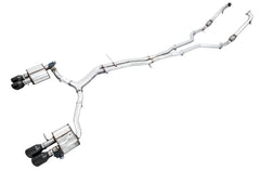AWE SwitchPath™ Exhaust for Audi B9 S5 Sportback - Non-Resonated - Diamond Black 102mm Tips - Primary