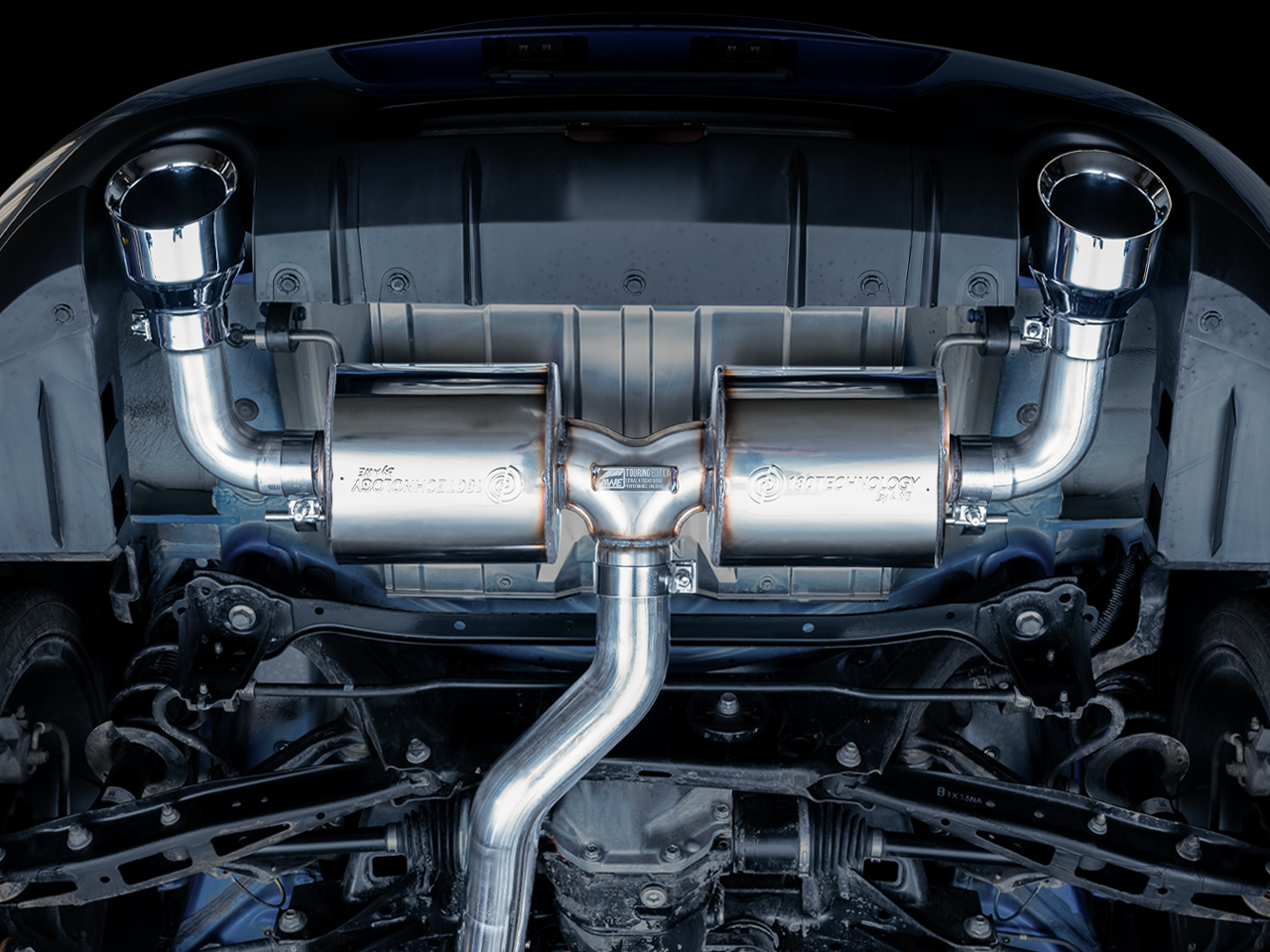 AWE Touring Edition Exhaust for Subaru BRZ / Toyota GR86 / Toyota 86 / Scion FR-S - Chrome Silver Tips - Mounted