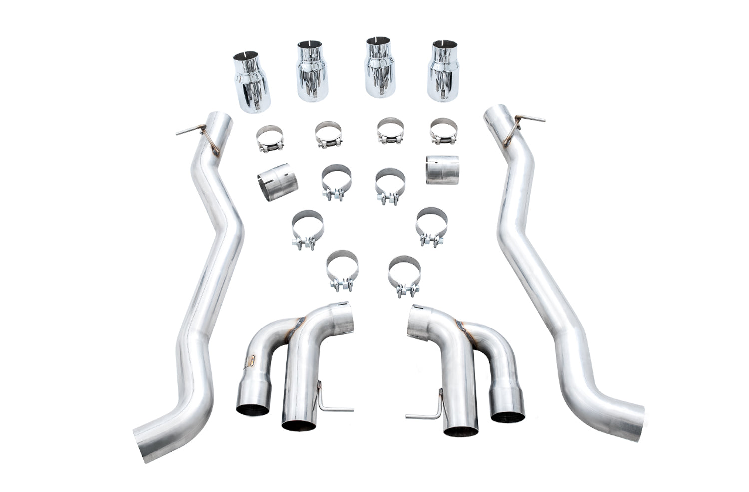 AWE Track Edition Axleback Exhaust for BMW F90 M5 - Chrome Silver Tips - out of package