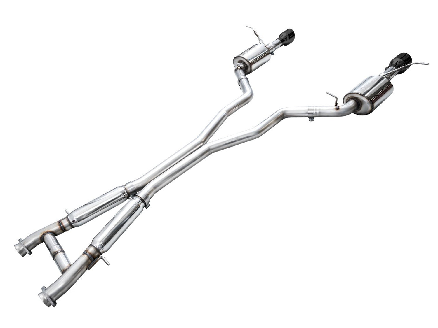 AWE Touring Edition Exhaust for Dodge Durango 6.4 / 6.2 SC - Diamond Black Tips - out of package