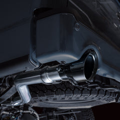 AWE 0FG Non-Resonated Catback for '21+ Ford F-150 Tremor (With Bumper Cutouts) - Diamond Black Tips - Mounted