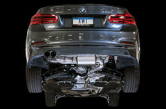 AWE Track Edition Exhaust for Audi C7 S6 4.0T - Chrome Silver Tips - Mounted