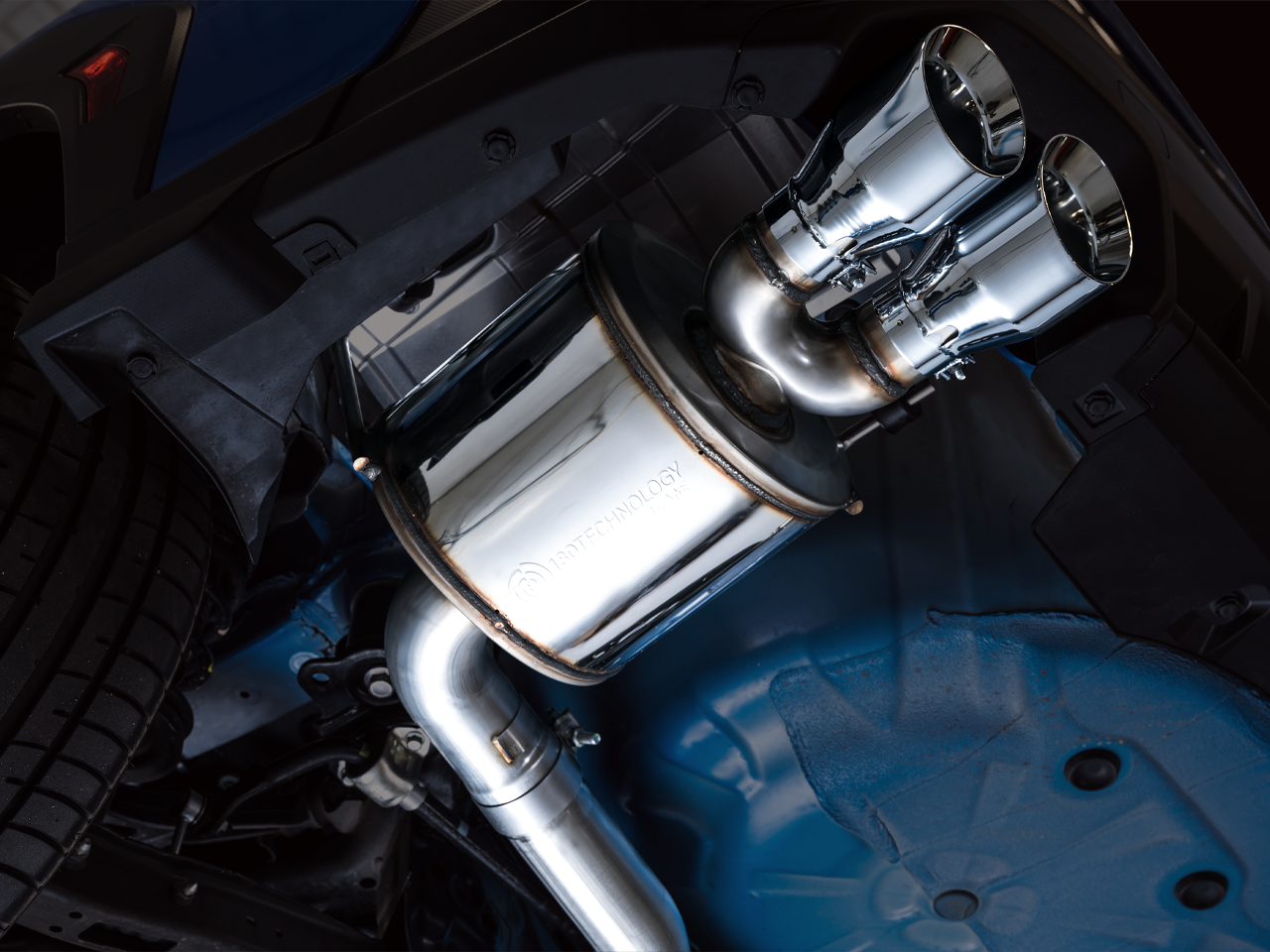 AWE Touring Edition Exhaust for VB Subaru WRX - Chrome Silver Tips - Mounted