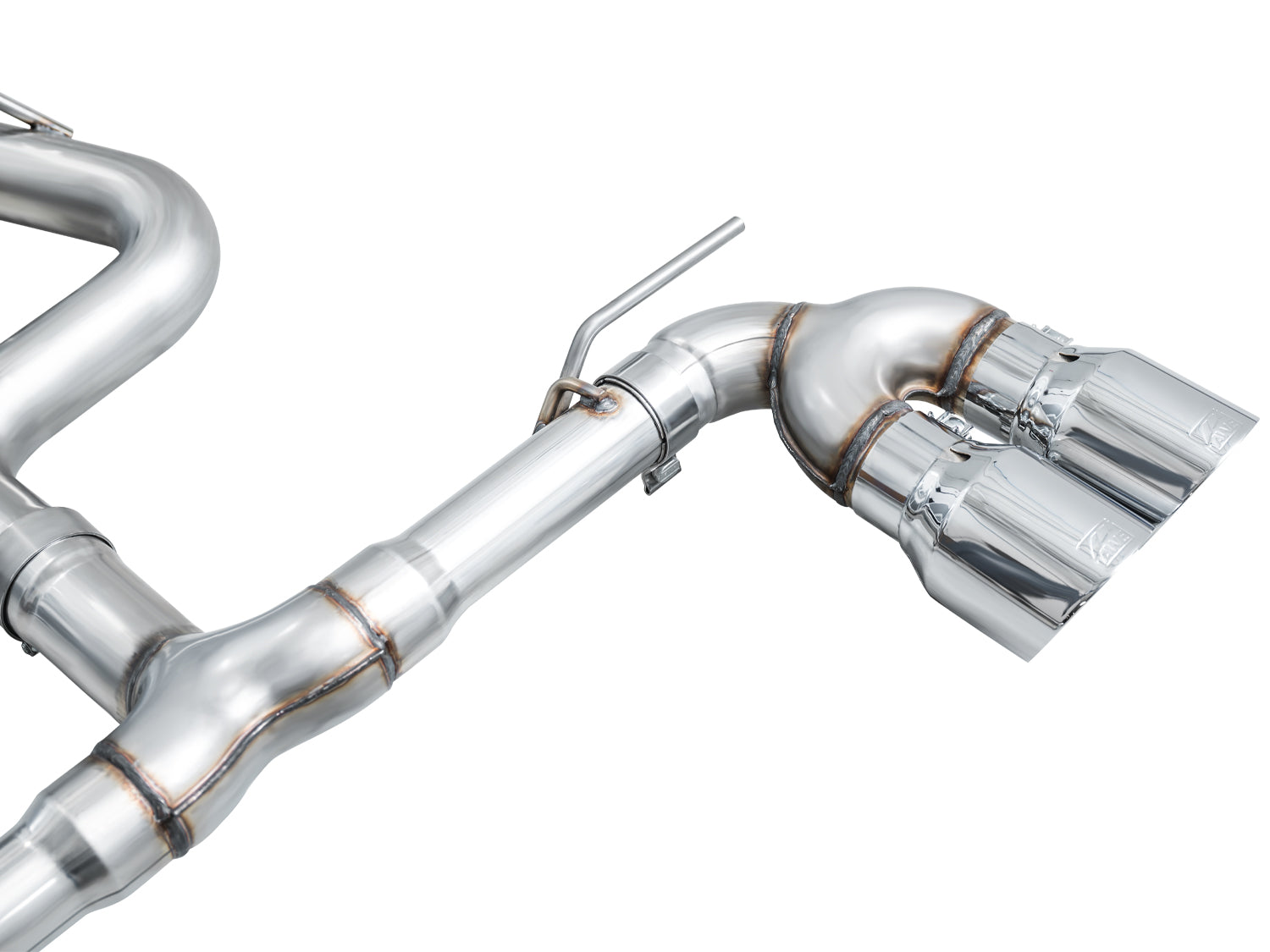 AWE Track Edition Exhaust for Volkswagen MK8 Golf R - Chrome Silver Tips - out of package