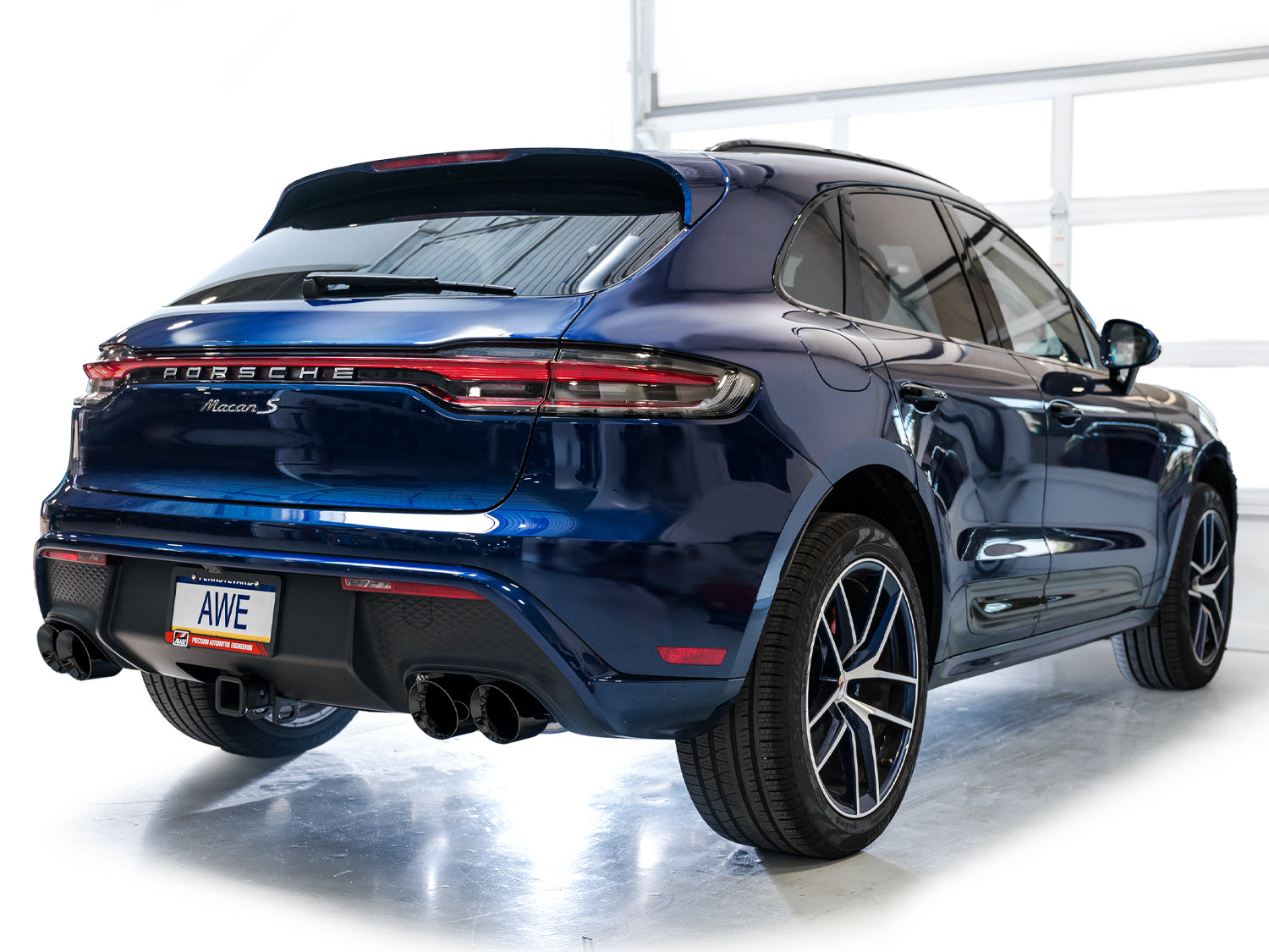 AWE Touring Edition Catback Exhaust for '22+ Porsche Macan 2.9TT - Diamond Black Tips - Mounted