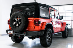 AWE Tread Edition Axleback Dual Exhaust for Jeep JL/JLU 3.6L/2.0T - Diamond Black Tips - Mounted