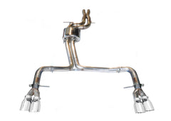 AWE Track Edition Exhaust for Audi B8 S4 3.0T - Chrome Silver Tips (102mm) - Primary