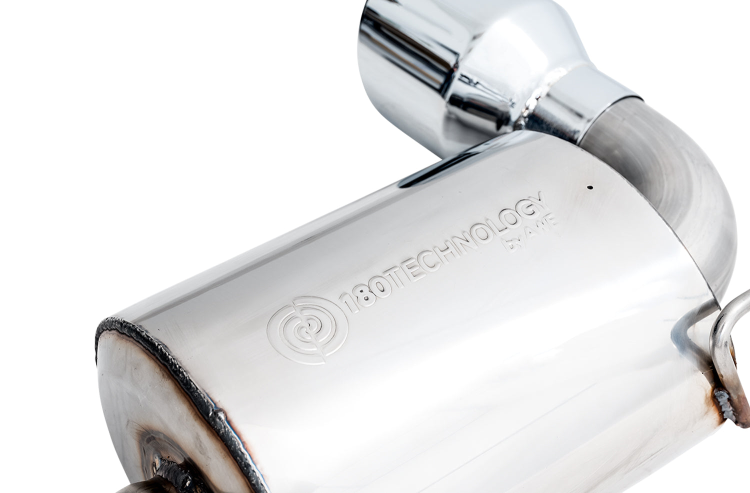 AWE Resonated Touring Edition Exhaust for A90 Supra - 5" Chrome Silver Tips - Close Up