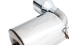 AWE Resonated Touring Edition Exhaust for A90 Supra - 5" Chrome Silver Tips - Close Up