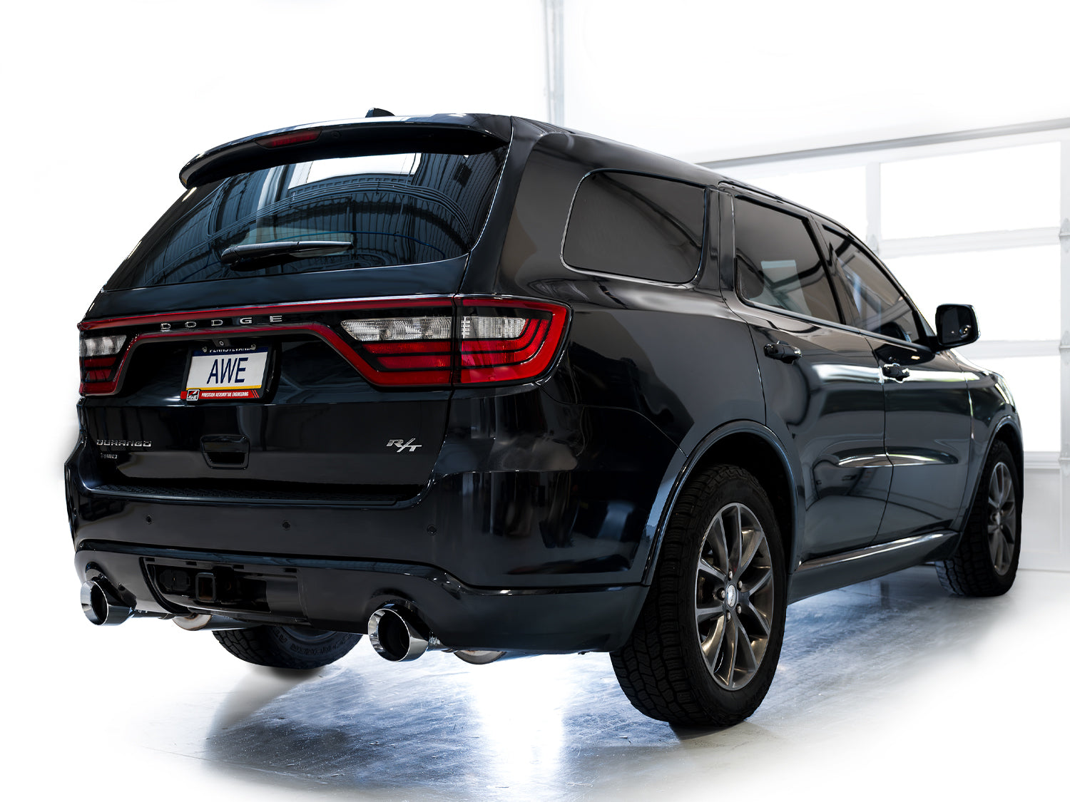 AWE Touring Edition Exhaust for Dodge Durango 3.6 / 5.7 - Chrome Silver Tips - Mounted
