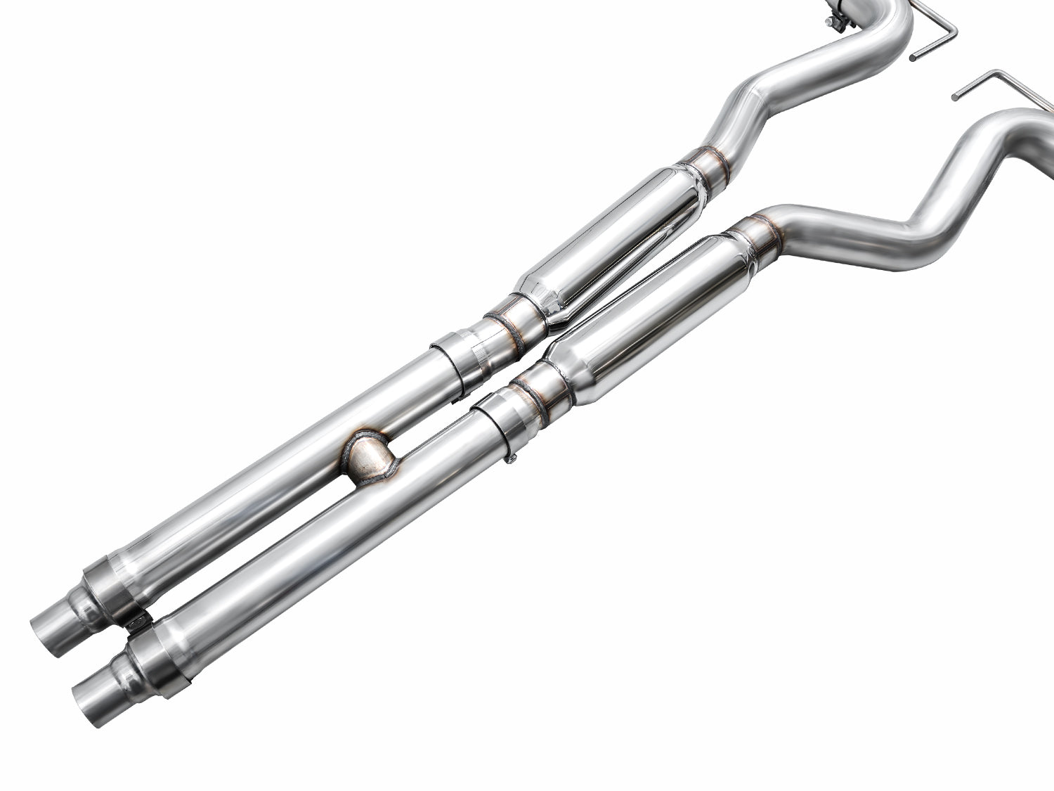 AWE Track Edition Exhaust for S650 Ford Mustang Dark Horse - Quad Diamond Black Tips - out of package