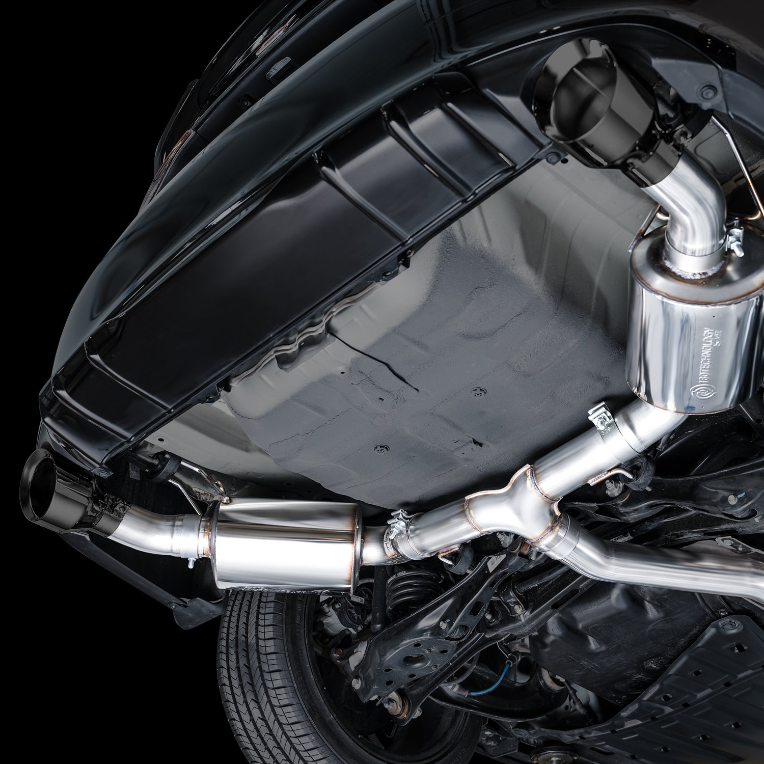 AWE Touring Edition Exhaust for FE1 Civic Si/DE4 Acura Integra - Mounted