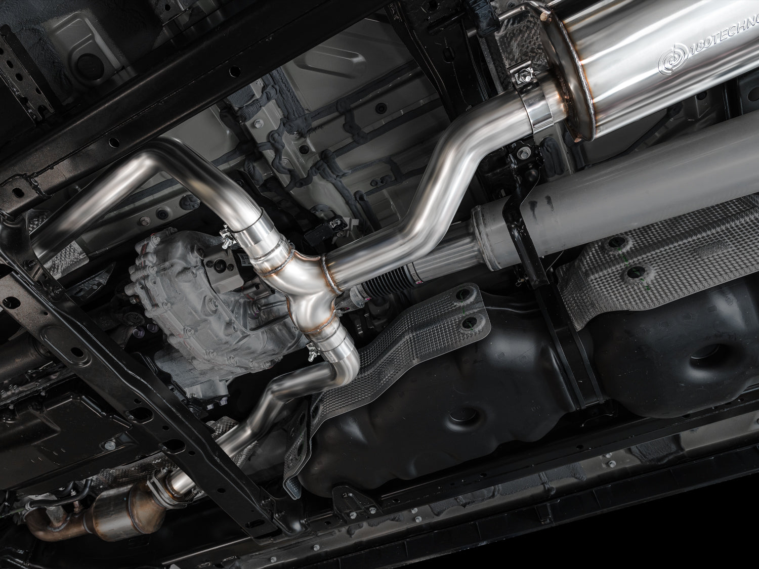 AWE 0FG Exhaust for 3rd Gen Toyota Tundra - BashGuard™ Only - Mounted