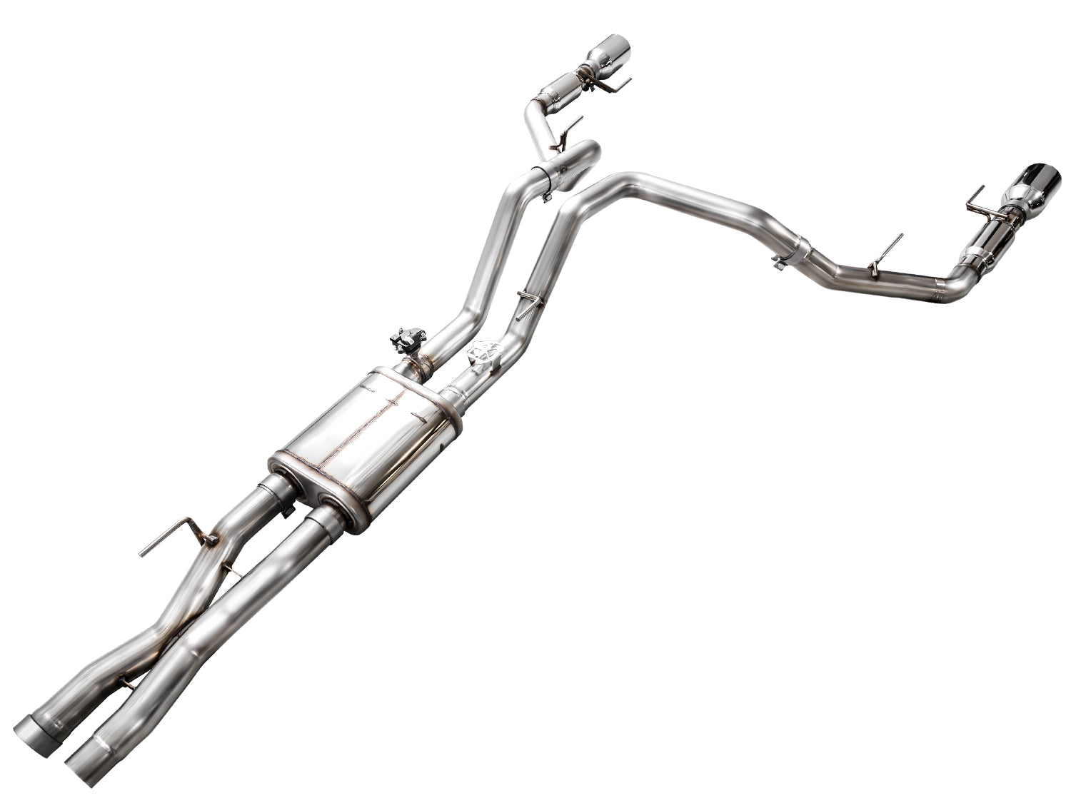 AWE SwitchPath™ Exhaust for Gen 3 Raptor - Chrome Silver Tips - out of package