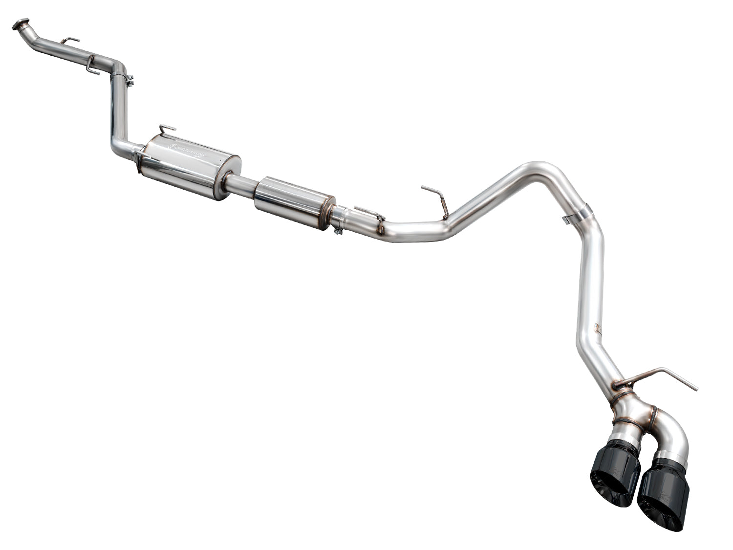 AWE 0FG Exhaust for 4th Gen Toyota Tacoma - Dual Diamond Black Tips - Primary
