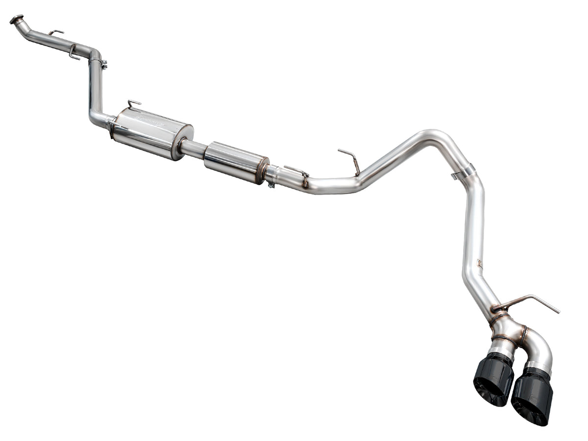 AWE 0FG Exhaust for 4th Gen Toyota Tacoma - Dual Diamond Black Tips - Primary