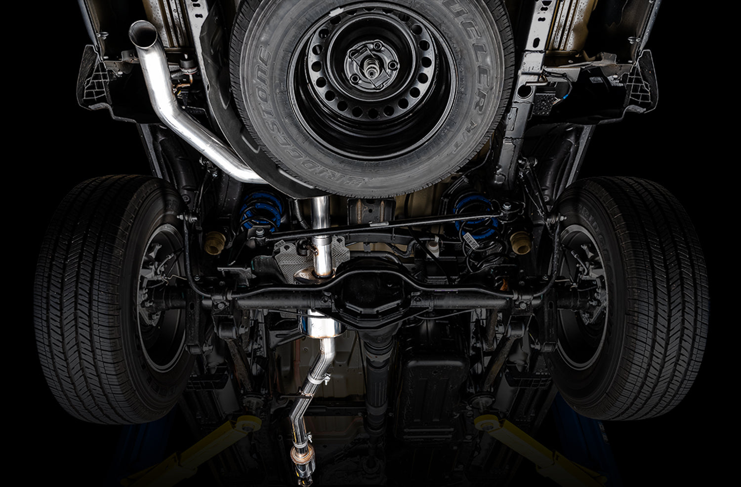 AWE Trail Edition Catback Exhaust for Jeep JK/JKU 3.6L - Mounted