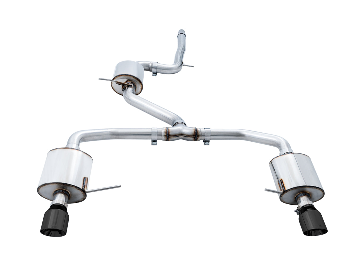 AWE Touring Edition Exhaust for MK7 Jetta GLI w/ High Flow Downpipe (not included) - Diamond Black Tips - Primary