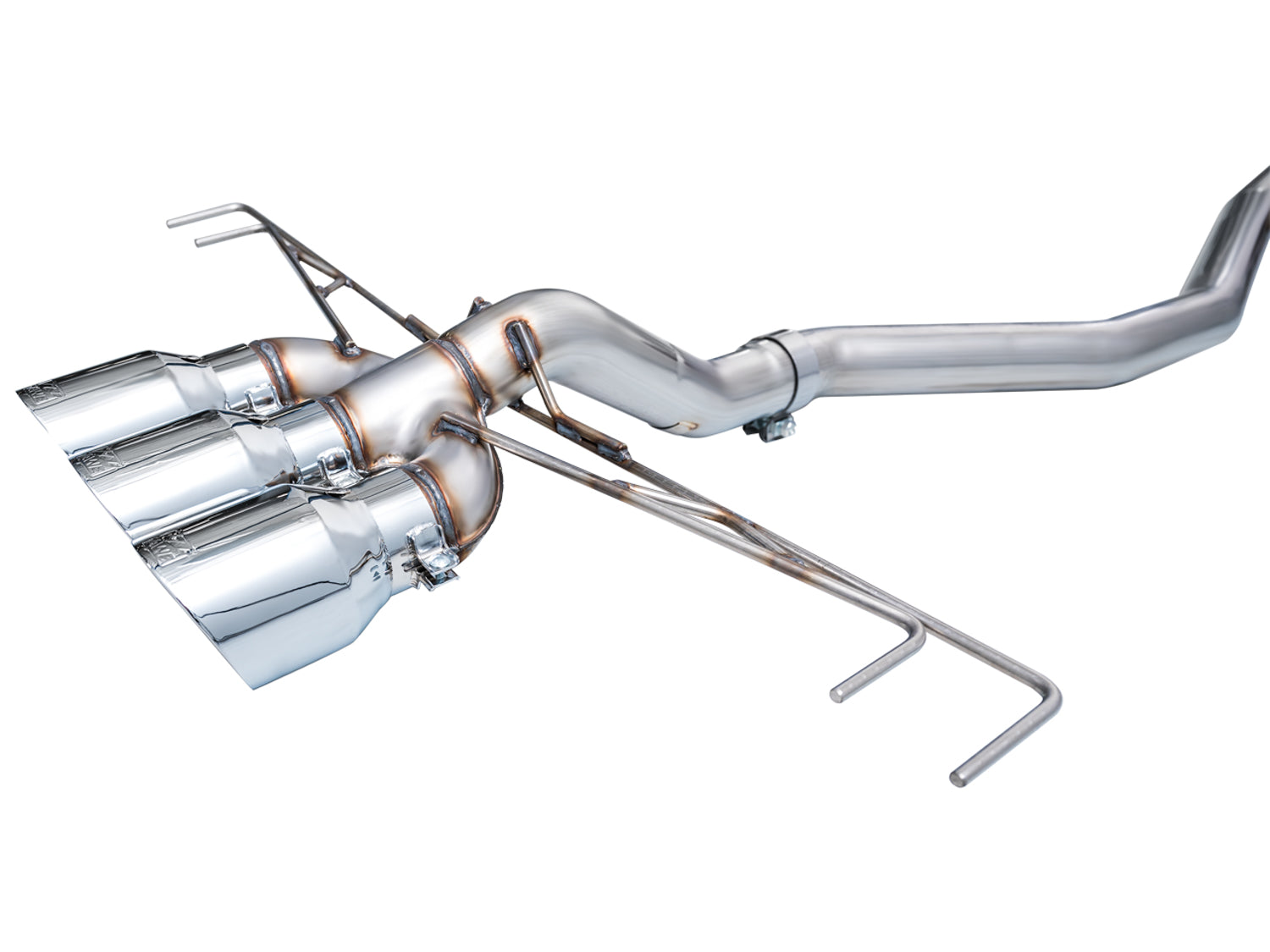AWE Track Edition Exhaust for FL5 Civic Type R - Triple Chrome Silver Tips - out of package