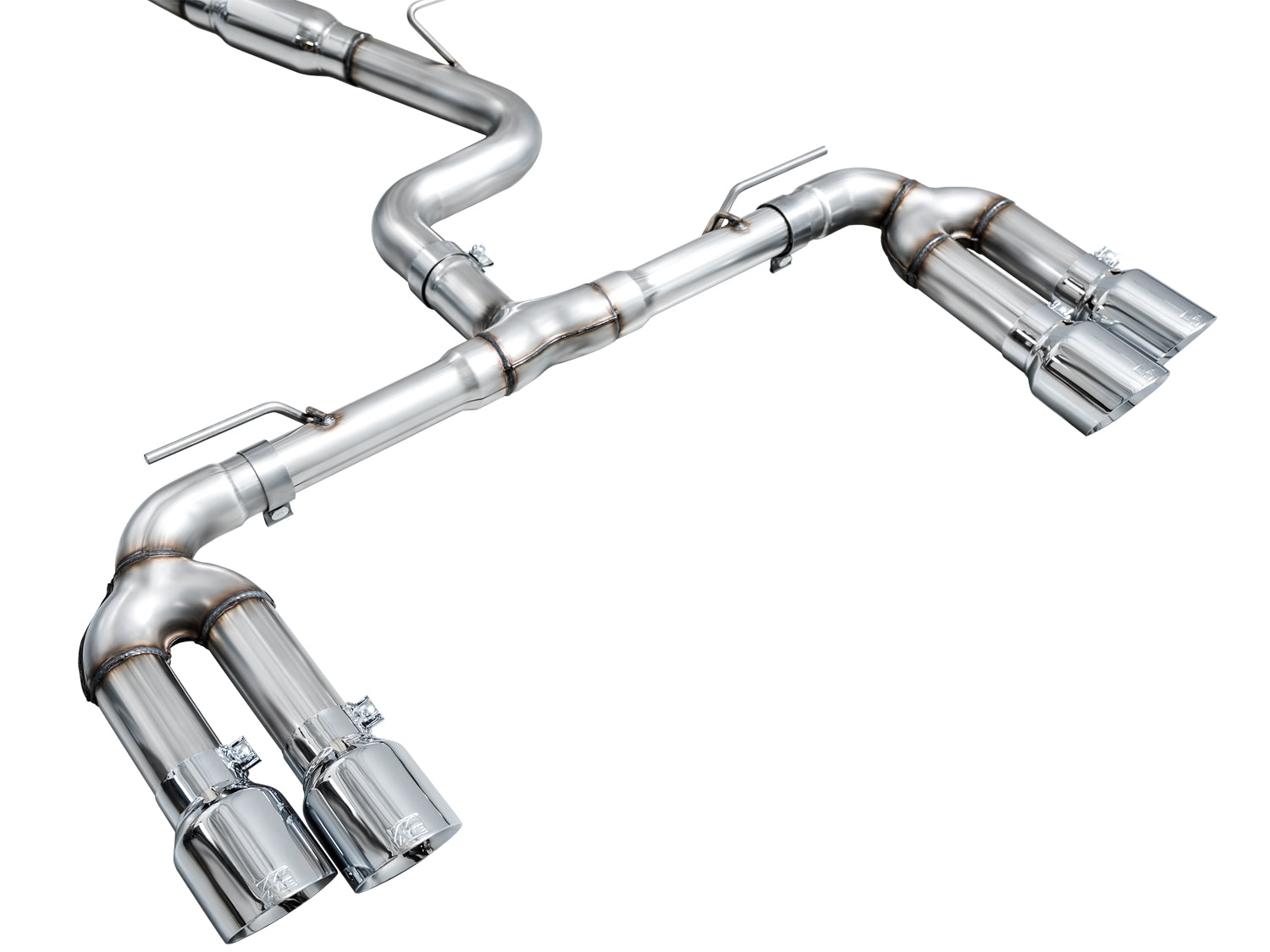 AWE Track Edition Exhaust for Audi 8Y S3 - Chrome Silver Tips - out of package