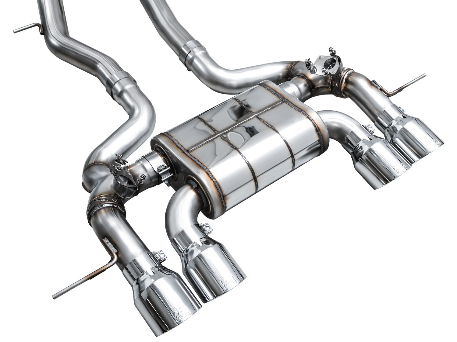 AWE SwitchPath™ Exhaust for BMW G87 M2 - Chrome Silver Tips - out of package