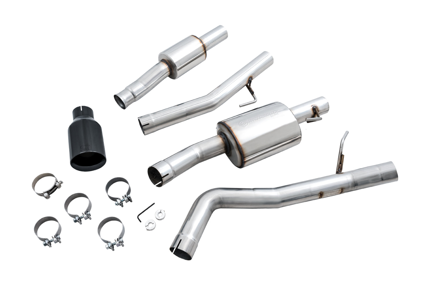 AWE Tread Edition Catback Single-Side Exhaust for Jeep JT 3.6L - Diamond Black Tip - out of package