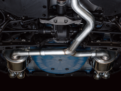 AWE Touring Edition Exhaust for VB Subaru WRX - Chrome Silver Tips - Mounted