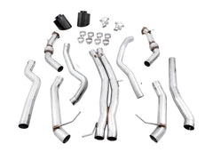 AWE Track Edition Exhaust for Audi B9.5 RS 5 Sportback - Non-Resonated - Diamond Black RS-style Tips - out of package