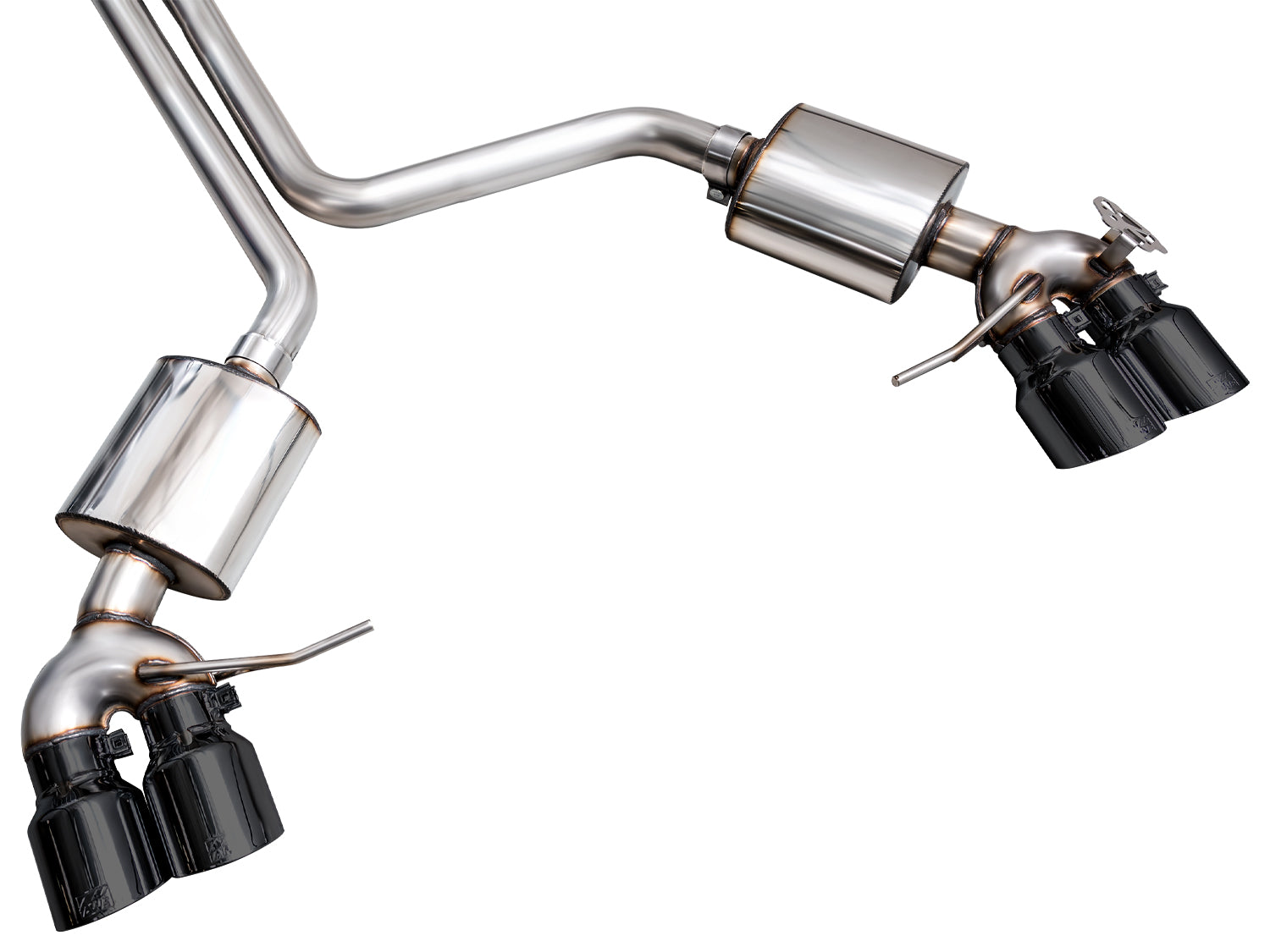 AWE Touring Edition Catback Exhaust for '19-'21 Porsche Macan 3.0T/2.9TT - Diamond Black Tips - out of package