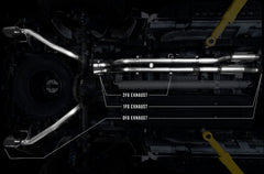AWE 1FG Exhaust for Gen 2 Ford Raptor (Resonated Performance H-Pipe) - Mounted