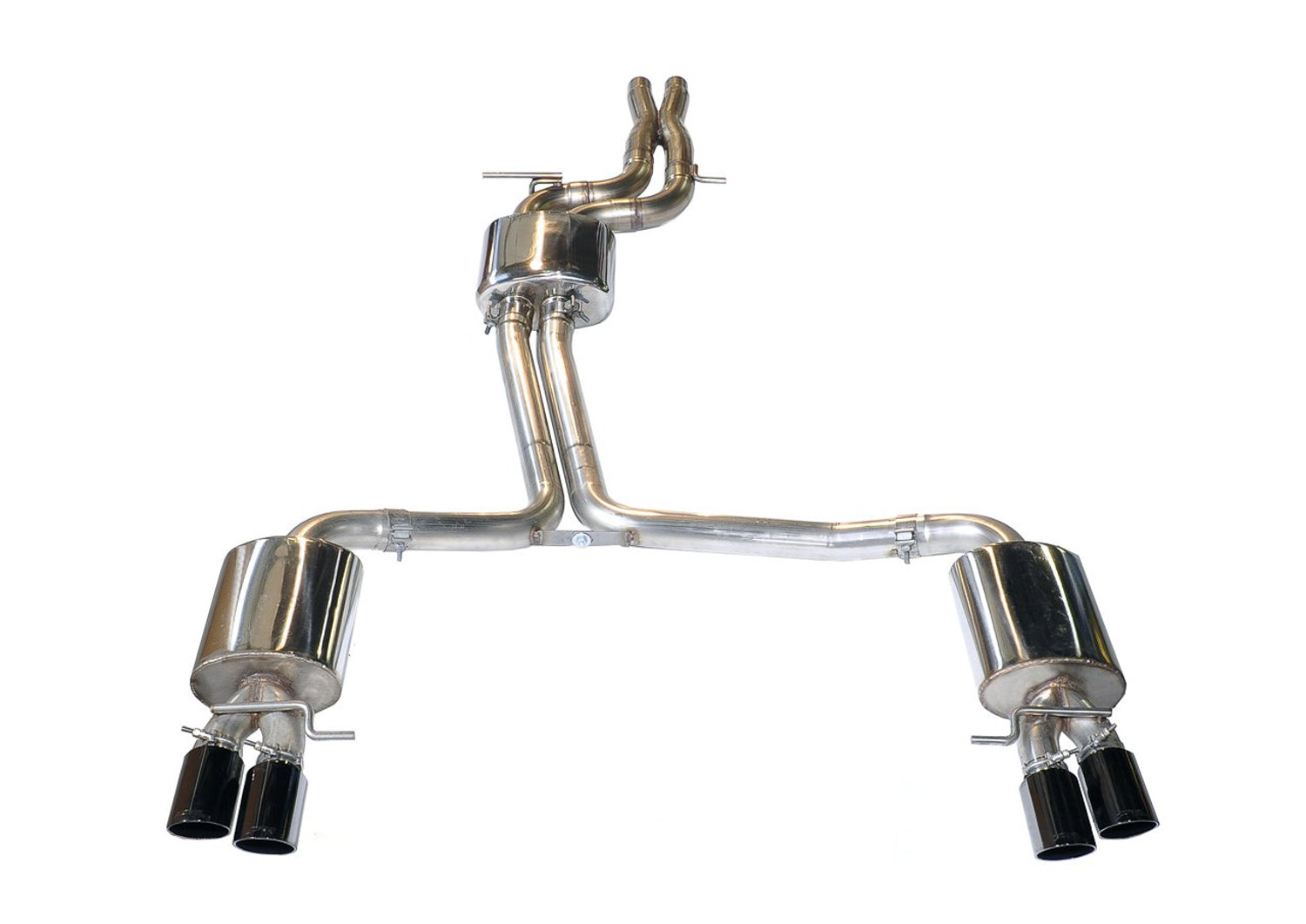 AWE Touring Edition Exhaust System for B8/8.5 S5 Cabrio (Exhaust + Resonated Downpipes) - Diamond Black Tips - out of package