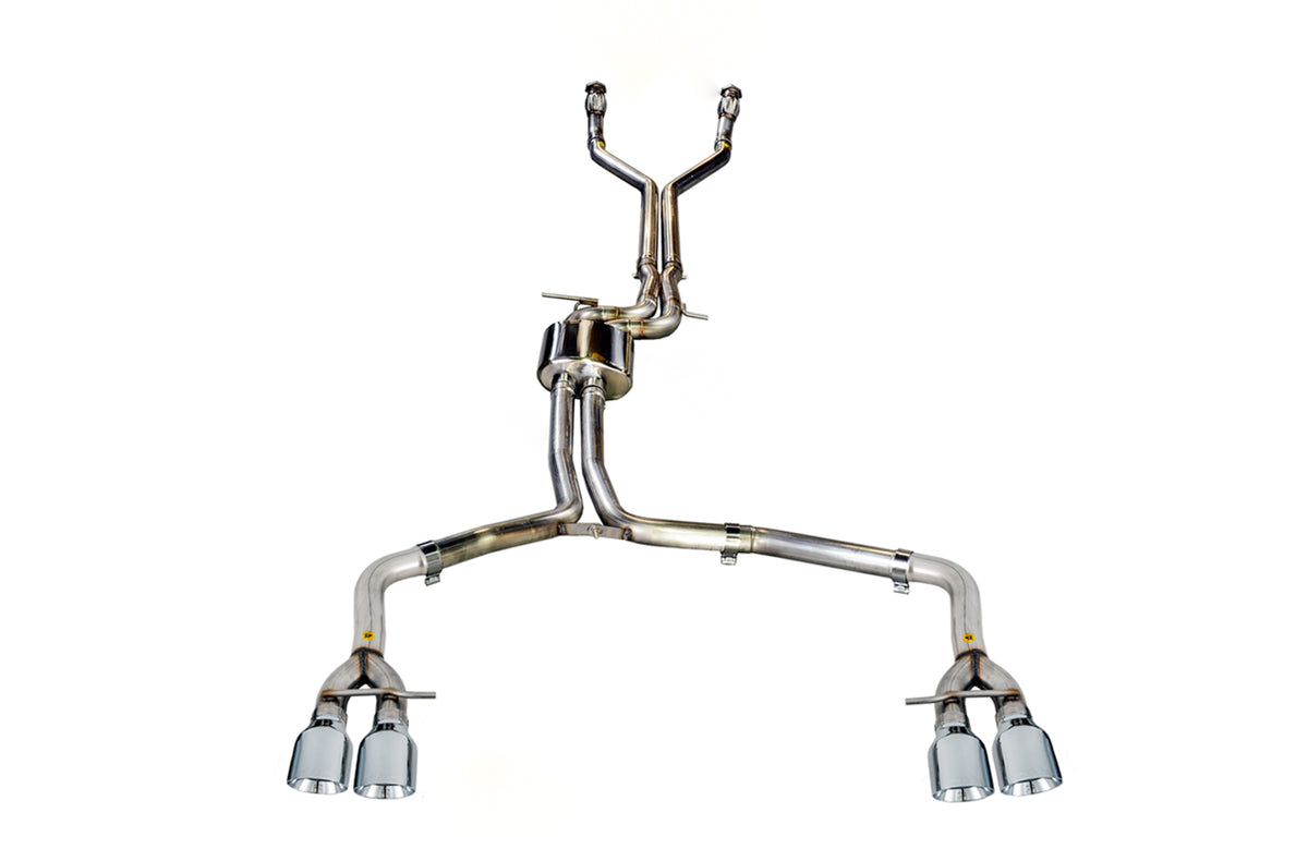 AWE Track Edition Exhaust for Audi C7 S7 4.0T - Chrome Silver Tips - Primary