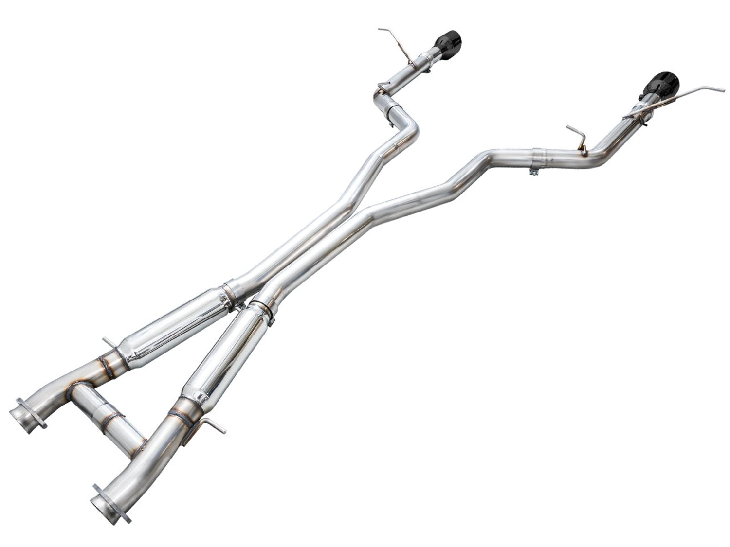 AWE Track Edition Exhaust for Dodge Durango 6.4 / 6.2 SC - Diamond Black Tips - out of package